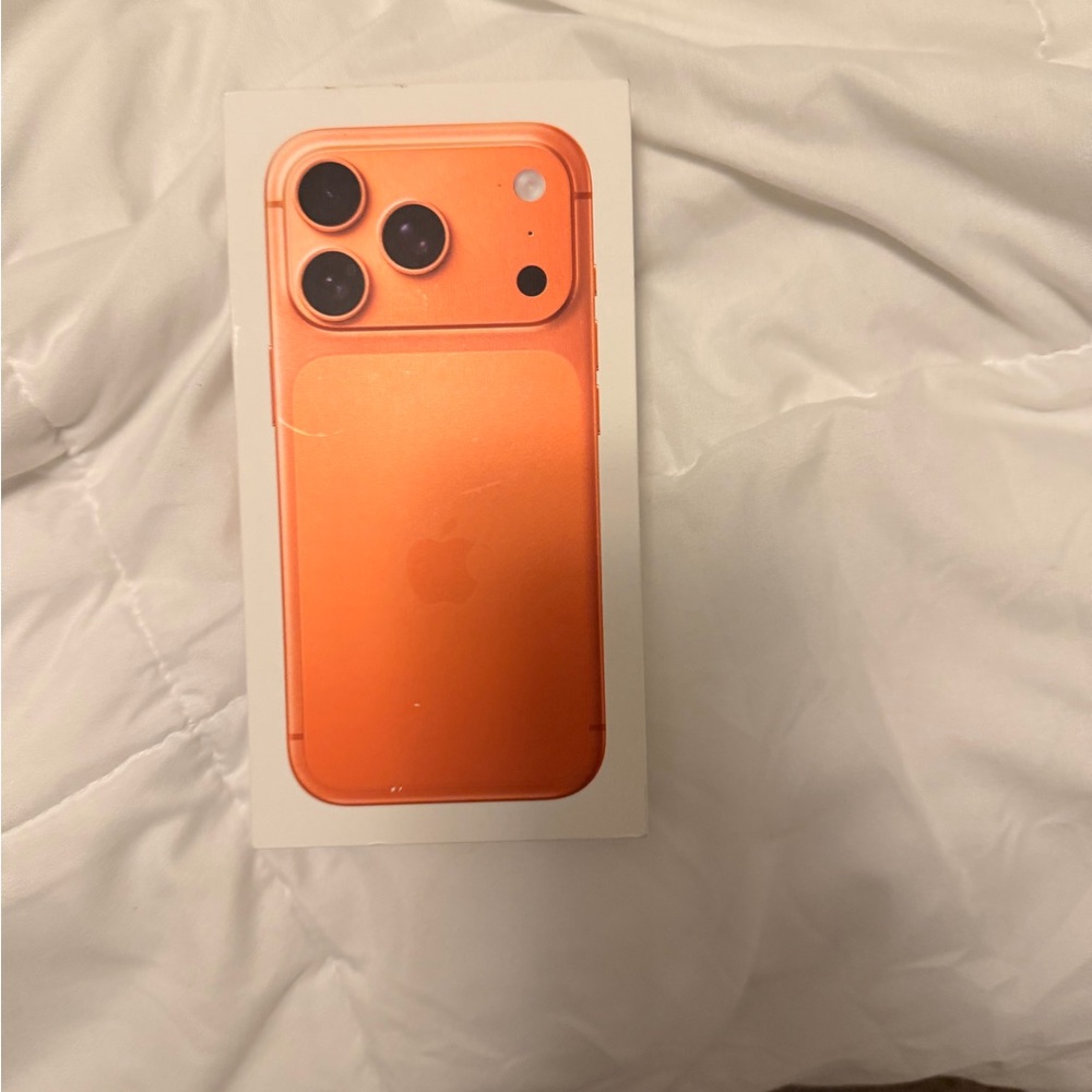 Apple iPhone in Vibrant Orange Finish box empty box